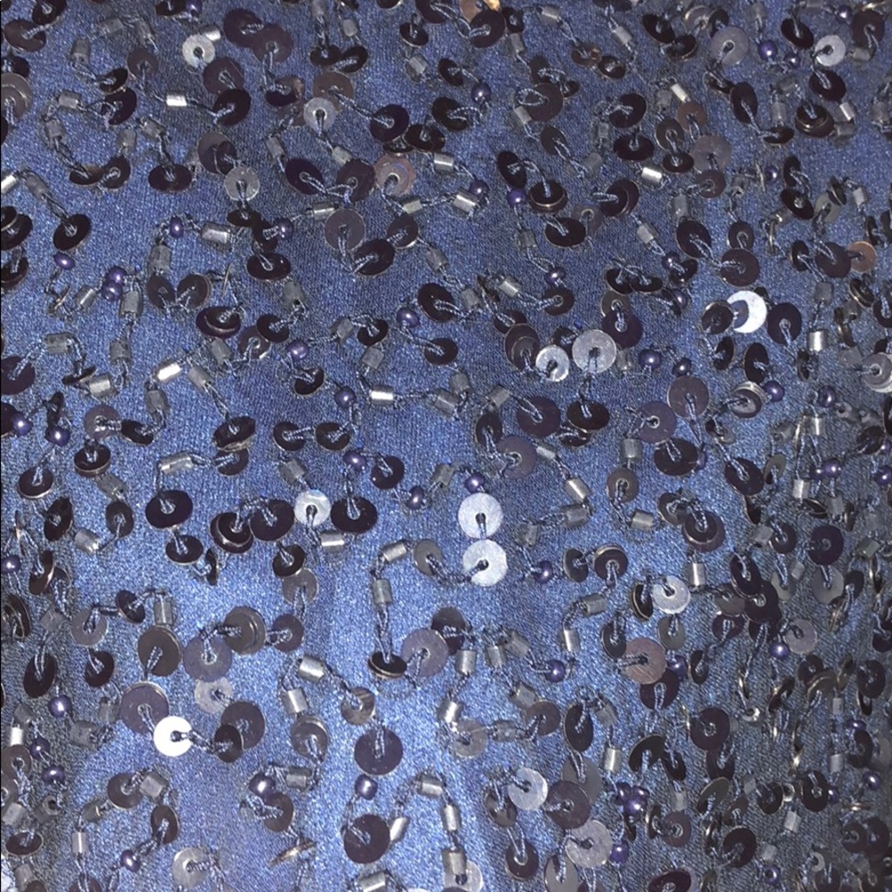 Blue Scala Beaded Prom Homecoming Gown Size 4 - Picture 4 of 5
